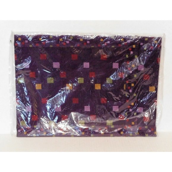 Pampered Chef Tiles Table Runner Reversible Dark Purple 2169 NEW Sealed - Picture 4 of 5